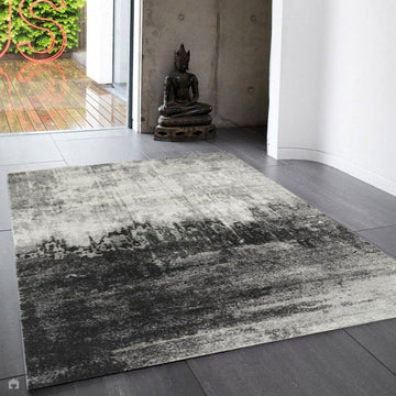 Nova NV03 Distress Modern Abstract Durable Easy-Care Polypropylene Short Pile Grey Rug-Asiatic Carpets-Rug Love - The Most Loved Rug Store